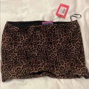 Leopard Print Mini Skirt